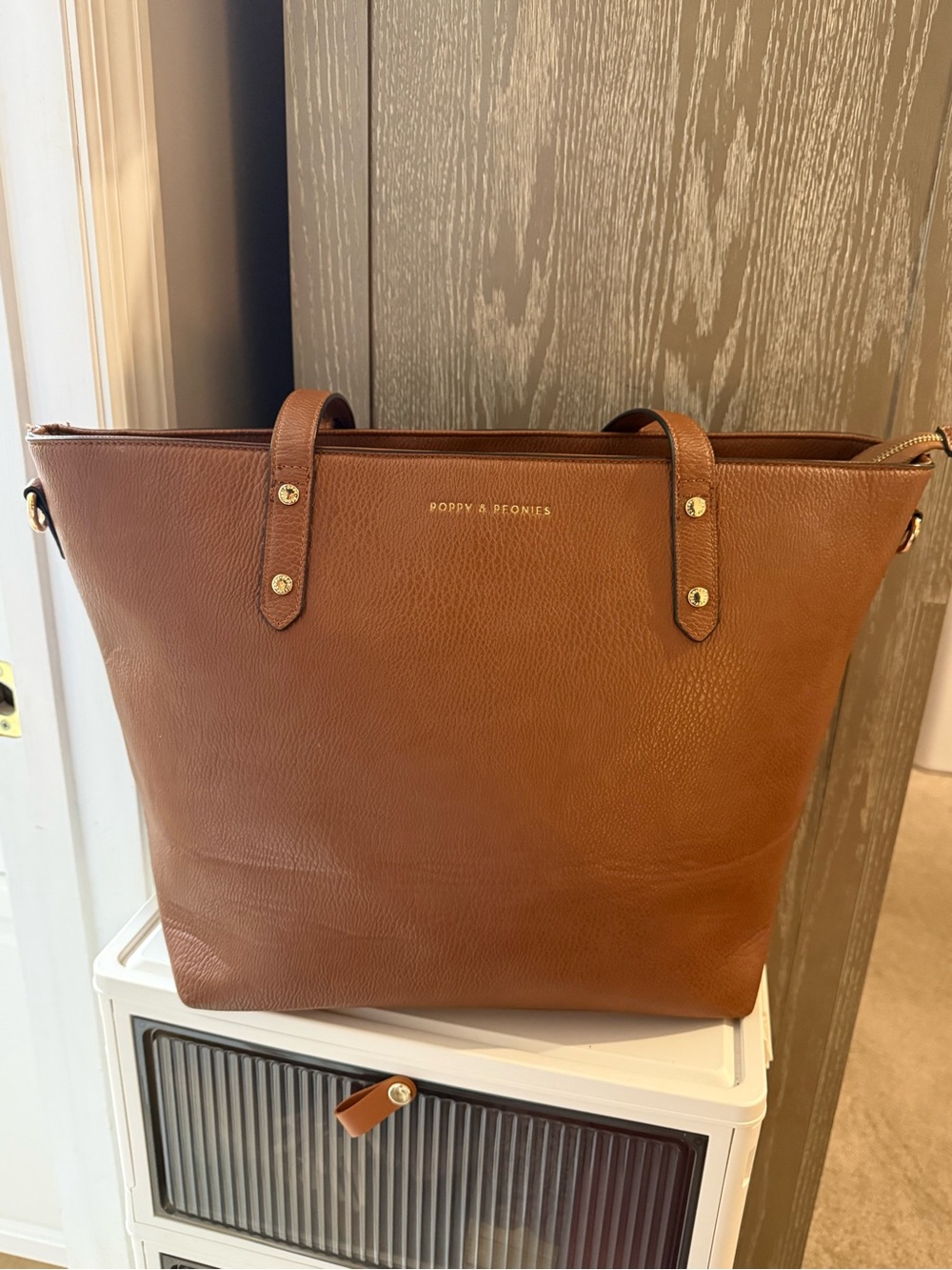 Poppy & Peonies Chestnut Go Getter Tote